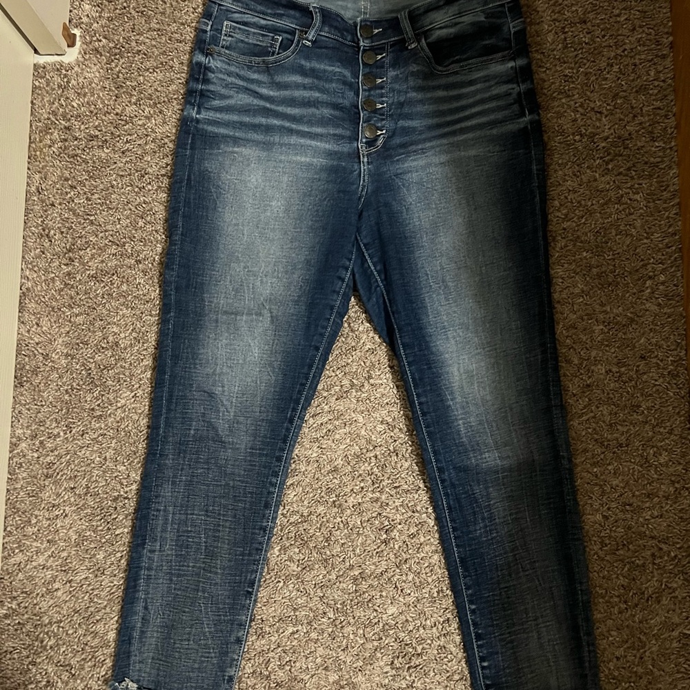 BKE Parker High Rise Button Fly Ankle Skinny